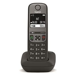 Gigaset AS690 Cordless DECT Display 2'' Vivavoce Rubrica GrigioNero