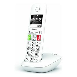 Gigaset E290 Cordless DECT/GAP Senior Display 2'' Vivavoce Rubrica Bianco