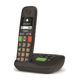 Gigaset E290A Cordless DECT/GAP Senior Display 2'' Vivavoce Segreteria Rubrica Nero