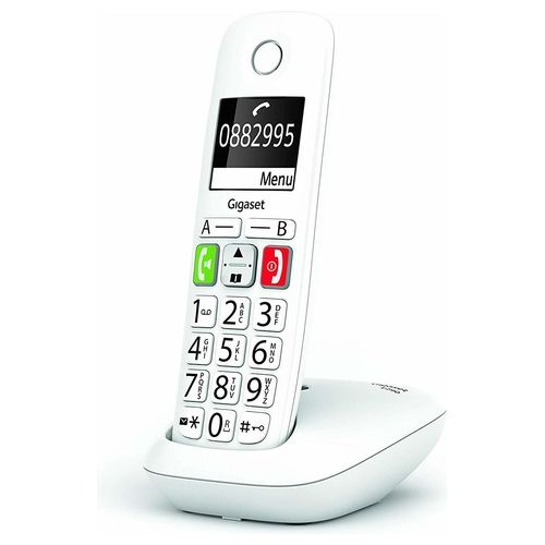 Gigaset E290 Telefono Cordless con Suonerie Forti Numeri Grandi e Audio Potenziato Bianco