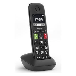 Gigaset E290HX Cordless Aggiuntivo DECT/GAP Senior Display 2'' Vivavoce Rubrica Nero