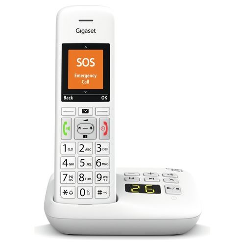 Gigaset E390 A Telefono Cordless con Segreteria Bianco