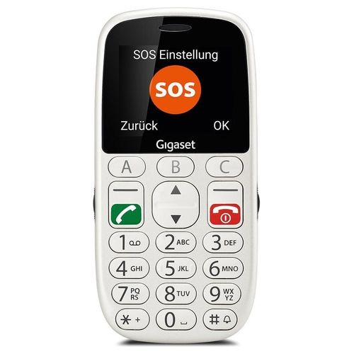 Gigaset Gl-390 Telefono Cellulare Tastiera Parlante Display 2.2'' Tasto Sos Dual Sim Bianco