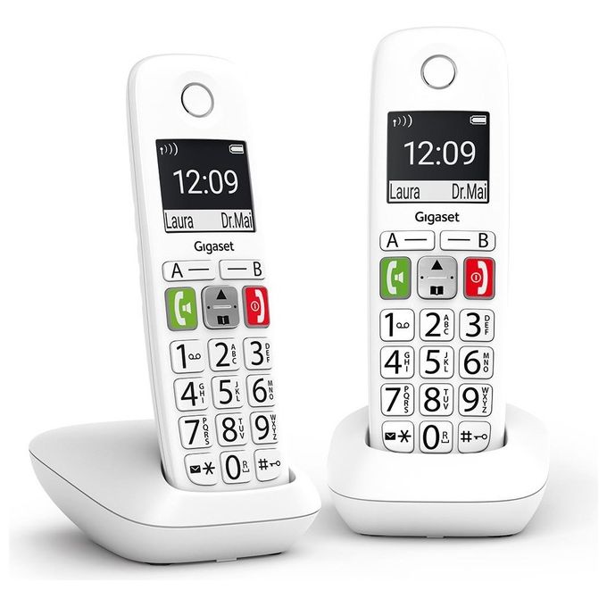 Gigaset Telefono Senza Fili Wireless Land E290 Duo Bianco