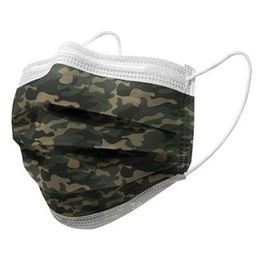 Gima Gisafe Mascherine Chirurgiche Adulti Filtranti 10 Pezzi Fantasia Military