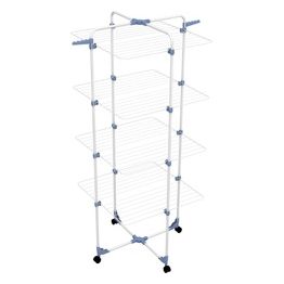 Gimi Modular Lux Stendibiancheria Verticale a Torre in Acciaio 40 Metri Stendibili 71x71x168,5 cm