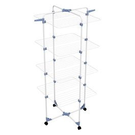 Gimi Modular Lux Stendibiancheria Verticale a Torre in Acciaio 40 Metri Stendibili 71x71x168,5 cm