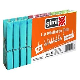 Gimi Trio La Molletta Multicolore 2x1.5x9cm 12 Unita'