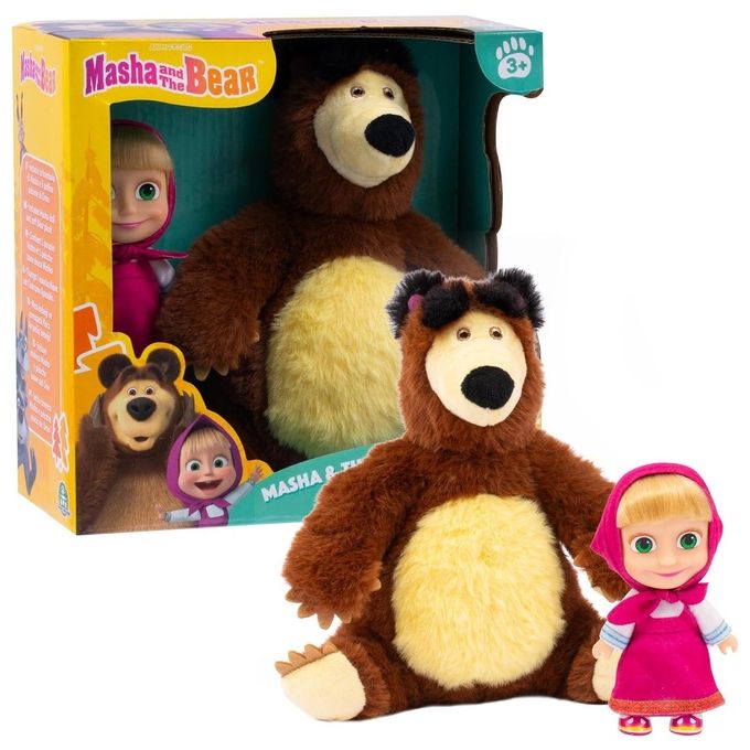 Image of Giochi Preziosi Bambola Masha e Orso con Peluche 20cm
