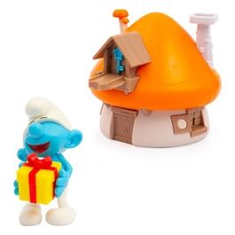 Playset Casa con Chiave e Personaggio Puffi Assortito