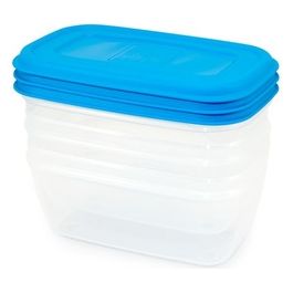 Set 3 Contenitori Rettangolari Ermetici 1 Litro