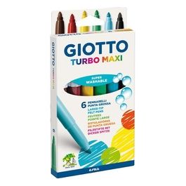 Giotto 453000 Confezione 6 Pennarelli Turbo Maxi