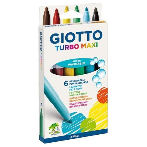Giotto 453000 Confezione 6 Pennarelli Turbo Maxi