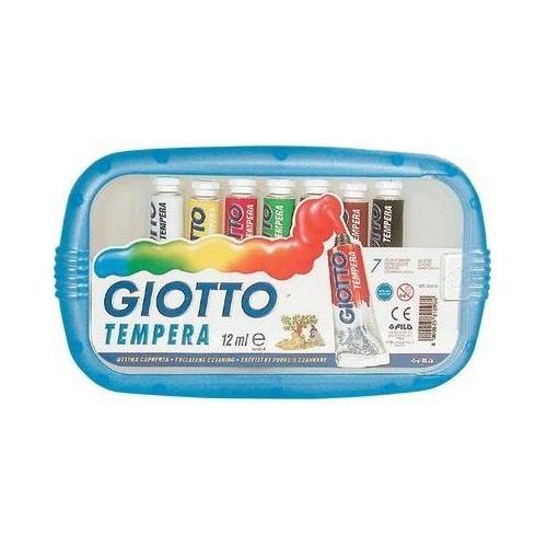 Giotto Tempera in Tubetti Assortiti 12 Unità da 7.5 Ml.