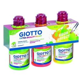 Confezione 3 Tempera Fluo 250ml Giallo Arancio Verde