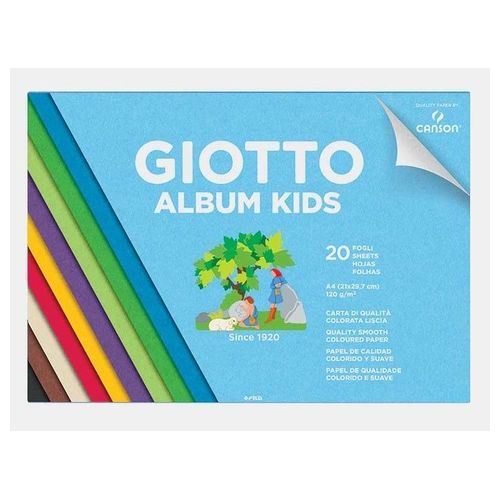 Giotto Confezione da 5 Album Kids Liscia Colorata 20 Fogli 120gr A4