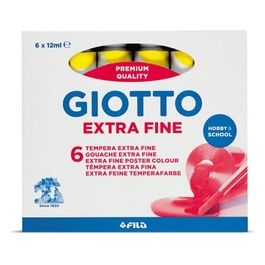 Giotto Confezione 6 Tubetti di Tempera 12ml Giallo Limone