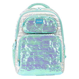 Zaino Puffer Scuola con Paillettes Reversibili