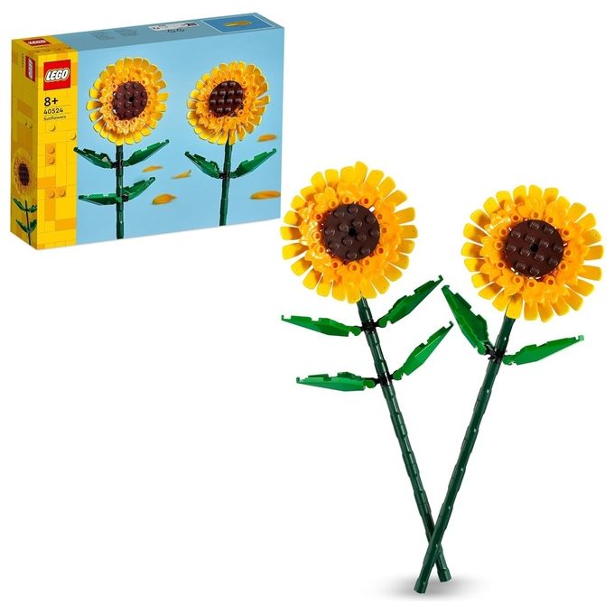 LEGO Creator 40524 Girasoli, Fiori Finti per Bambini 8+ Compatibile con Bouquet Fiori Artificiali, Regalo per Ragazza o Ragazzo