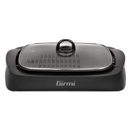 Girmi BQ90 Barbecue con Griglia Coperchio in Vetro Temperato Regolazione Temperatura 2200W