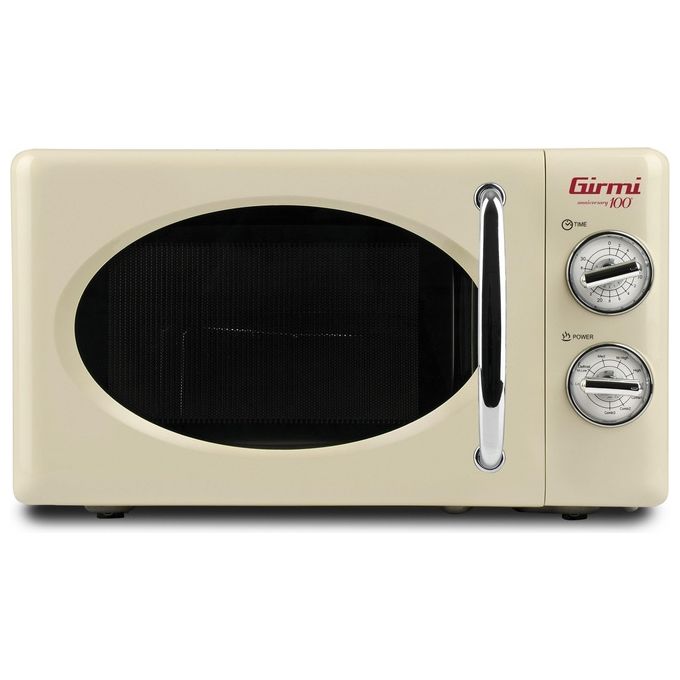 Girmi FM2105 Design Vintage Forno a Microonde con Grill Capacita' 20 Litri Potenza 700+800W 3 modalita' di cottura Crema