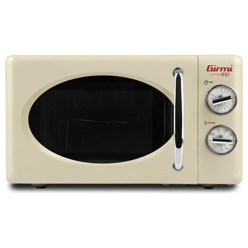 Girmi FM2105 Design Vintage Forno a Microonde con Grill Capacità 20 Litri Potenza 700+800W 3 modalità di cottura Crema