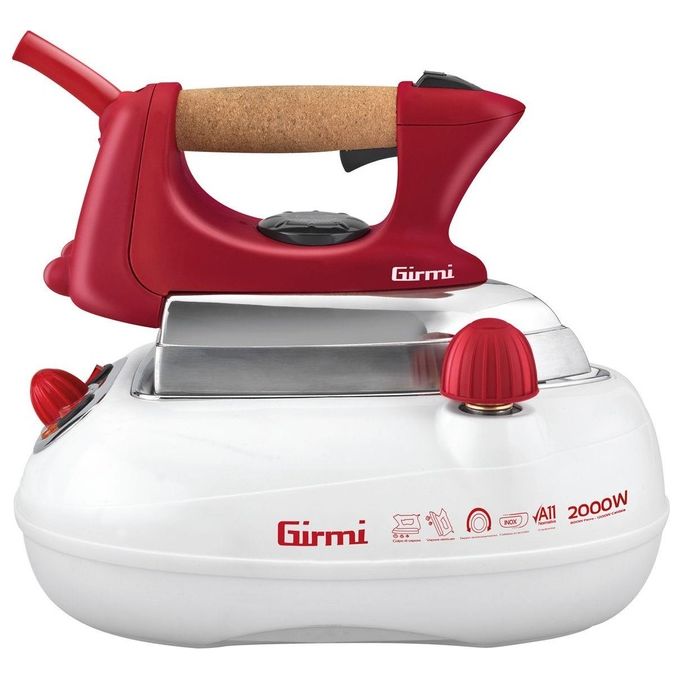 Girmi Ferro da Stiro con Caldaia 800W 0,7Lt Alluminio Rosso/Bianco