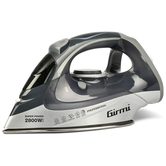 Image of Girmi ST63 Ferro da Stiro a Vapore 2800 Watt Regolazione Temperatura Colpo Vapore 150 g-min Funzione Anti-Calcare 400cc 91 Microfori in piastra INOX Grigio