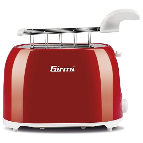 TP10 Tostapane Pinze Inox 7 Livelli di Cottura Raccogli Briciole Spegnimento Automatico 750W Rosso