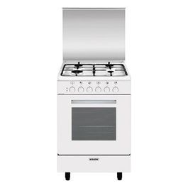 A554MX6 Cucina a Gas 53x50cm 4 Fuochi Forno Elettrico Bianco A