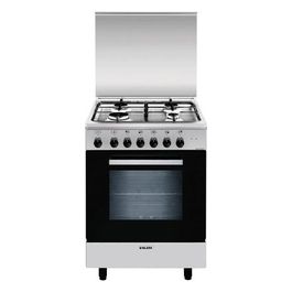 A664MI6 Cucina 60cm 4 Fuochi Forno Multifunzione, A, Inox, Alpha