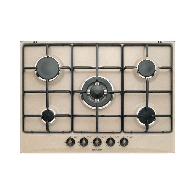 DE LONGHI SF57ASV PIANO COTTURA DA INCASSO 70CM 5 FUOCHI A GAS COLORE SABBIA