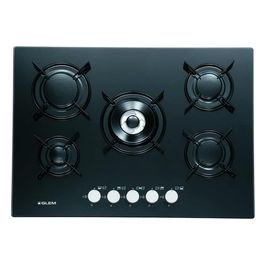 GV755BK Piano Cottura a Gas Nero 5 Fuochi da 70cm