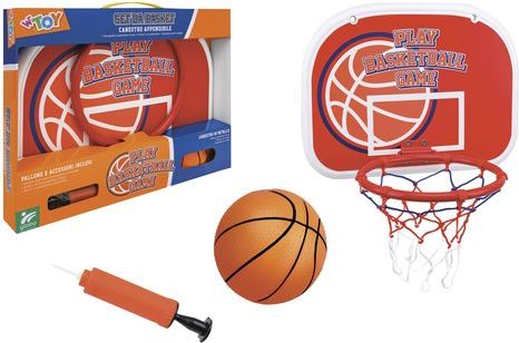 Globo Tabellone Pallacanestro Set con Palla e Pompa Inclusi