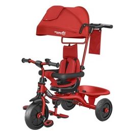 Triciclo Vitamina G Evo 5 in 1 con Parasole Rosso