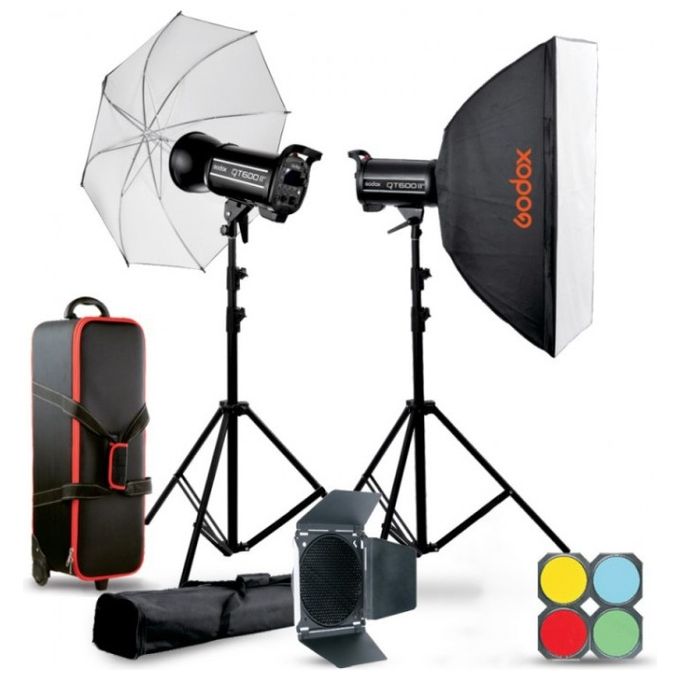 Godox QT600II-C Studio-Kit Set Flash da Studio 2x600Ws