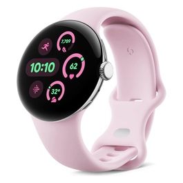Pixel Watch 3 41mm Bluetooth/WiFi Cassa in alluminio argento lucido cinturino sportivo rosa quarzo