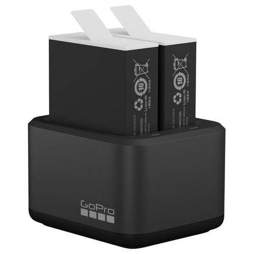GoPro Dual Battery Charger  2 Batterie Enduro e SanDisk 128Gb Extreme PRO Scheda microSDXC con Adattatore SD e RescuePRO Deluxe