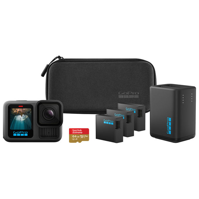 GoPro Hero13 Action Cam 27.6 MP 5.3K Ultra HD Extended Power Bundle