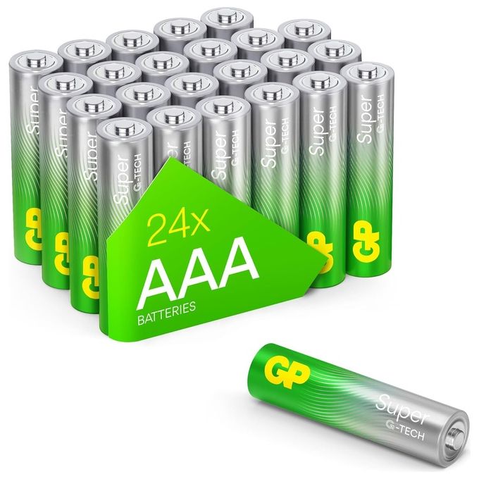 GP Batteries GP Super Alkaline AAA 1.5V Batterie Packs     24 Pezzi