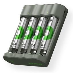 ReCyko B441 4-Port Modello USB Caricabatterie con 4xAAA NiMh 850mAh