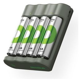 ReCyko B441 4-Port Modello USB Caricabatterie con 4xAA NiMh 2100mAh