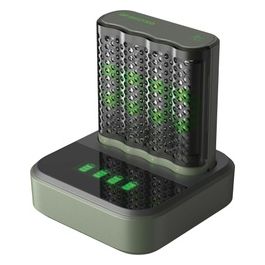 ReCyko M452 4-Fold Modello LCD Docking Station  4x AA NiMh 2600mAh