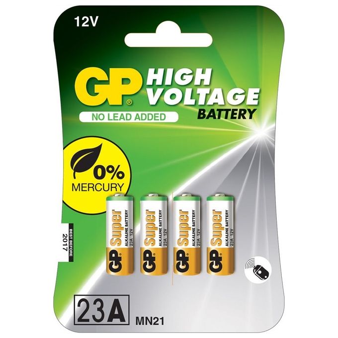 GP Battery 4 Pile a Bottone Alcaline A 23 12V