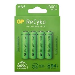 GP Battery 4 ReCyko NiMH Batteria AA 1300mAH