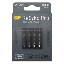GP Battery 4 ReCyko Pro NiMH Batteria AAA/Micro 800mAh
