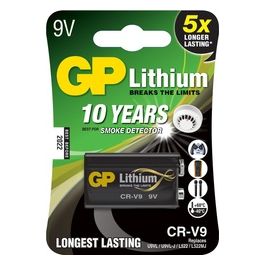 GP Battery Lithium 9V-Block Rivelatore di Fumo