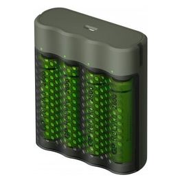 GP Battery ReCyko M451/270 4-Porte Usb Caricabatterie con 4xAA NiMh 2600mAh