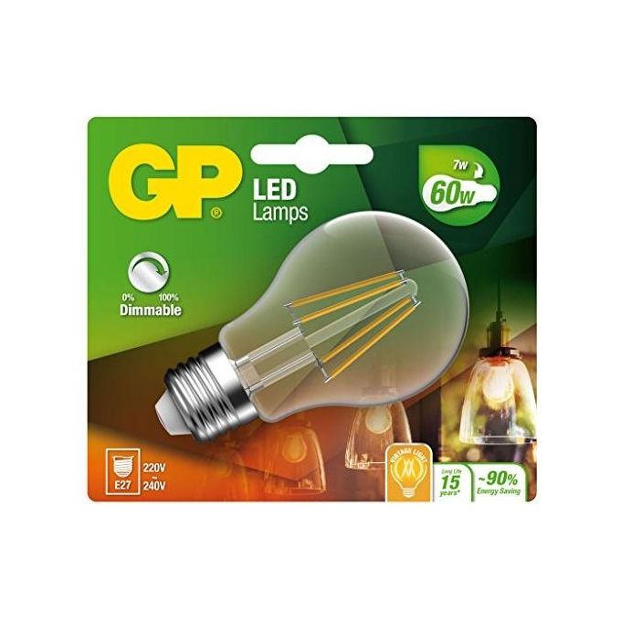 GP Lighting Filament Classic E27 7W 60W Dimmerabile 806lm