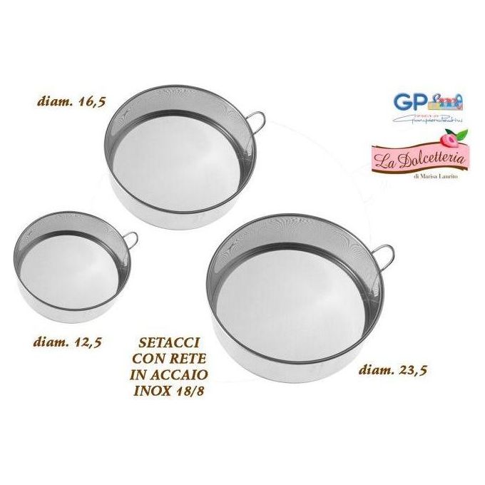 Gp&Me Setaccio in acciaio inox Dolcetteria 16,5 cm